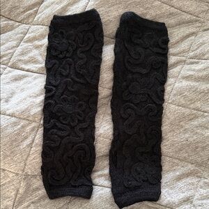 Nordstrom Black embroidered Arm Warmers